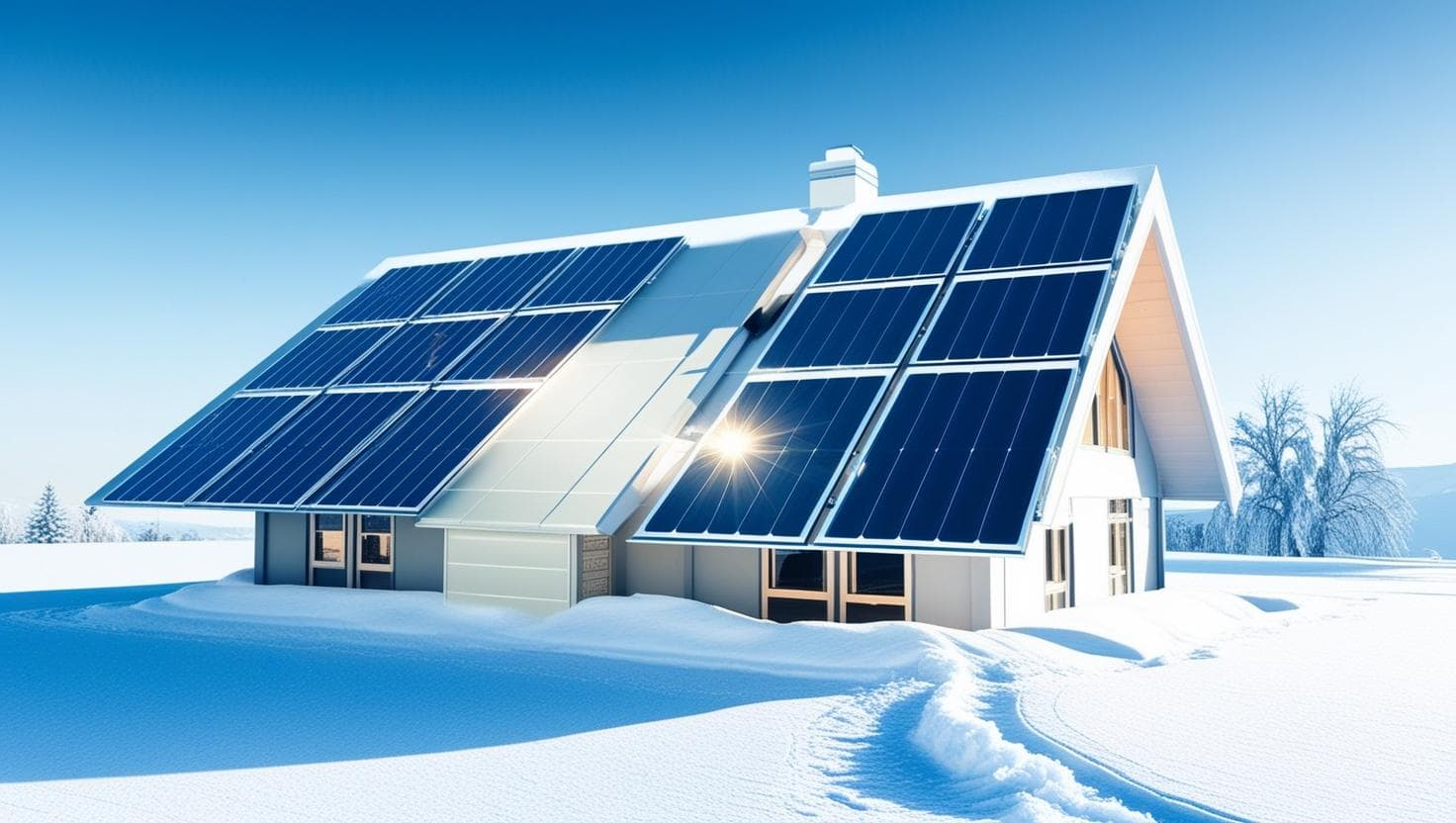 Maison avec panneaux solaires