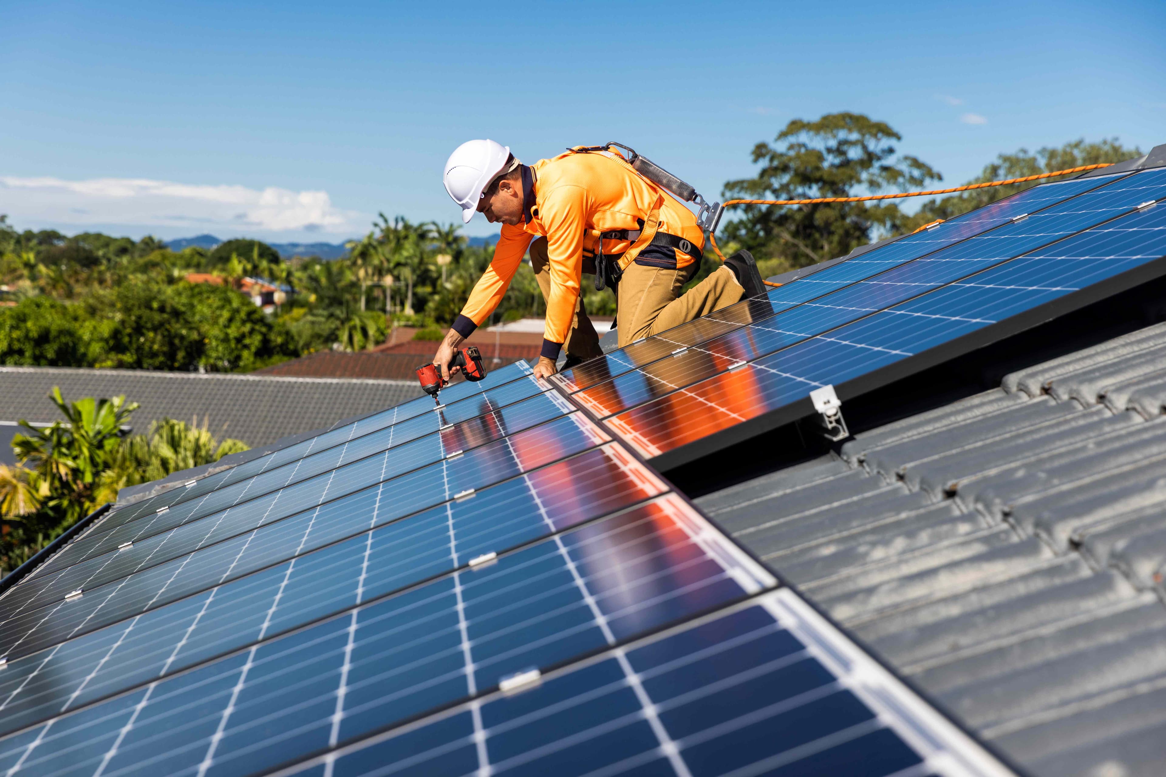 Maison avec panneaux solaires